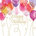 Servietter 25x25 cm Birthday Ballons