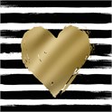 Servietter 33x33 cm Heart & Stripes