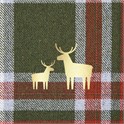 Servietter 33x33 cm Check & Deer
