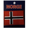 Brodert Norsk Flagg 7x5 cm