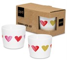 Aquarell Hearts Eggeglass sett