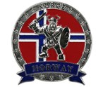 Magnet metall Viking og Norway, sølv