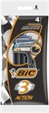 Barberhøvel Engangs 4 pk  Action3 - BIC