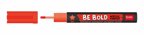 Akryl markeringstusj Be Bold, rød (D12)
