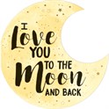 Gratulasjonskort L I love ... Moon