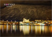 Postkort Tromsø Ishavskatedralen kveld